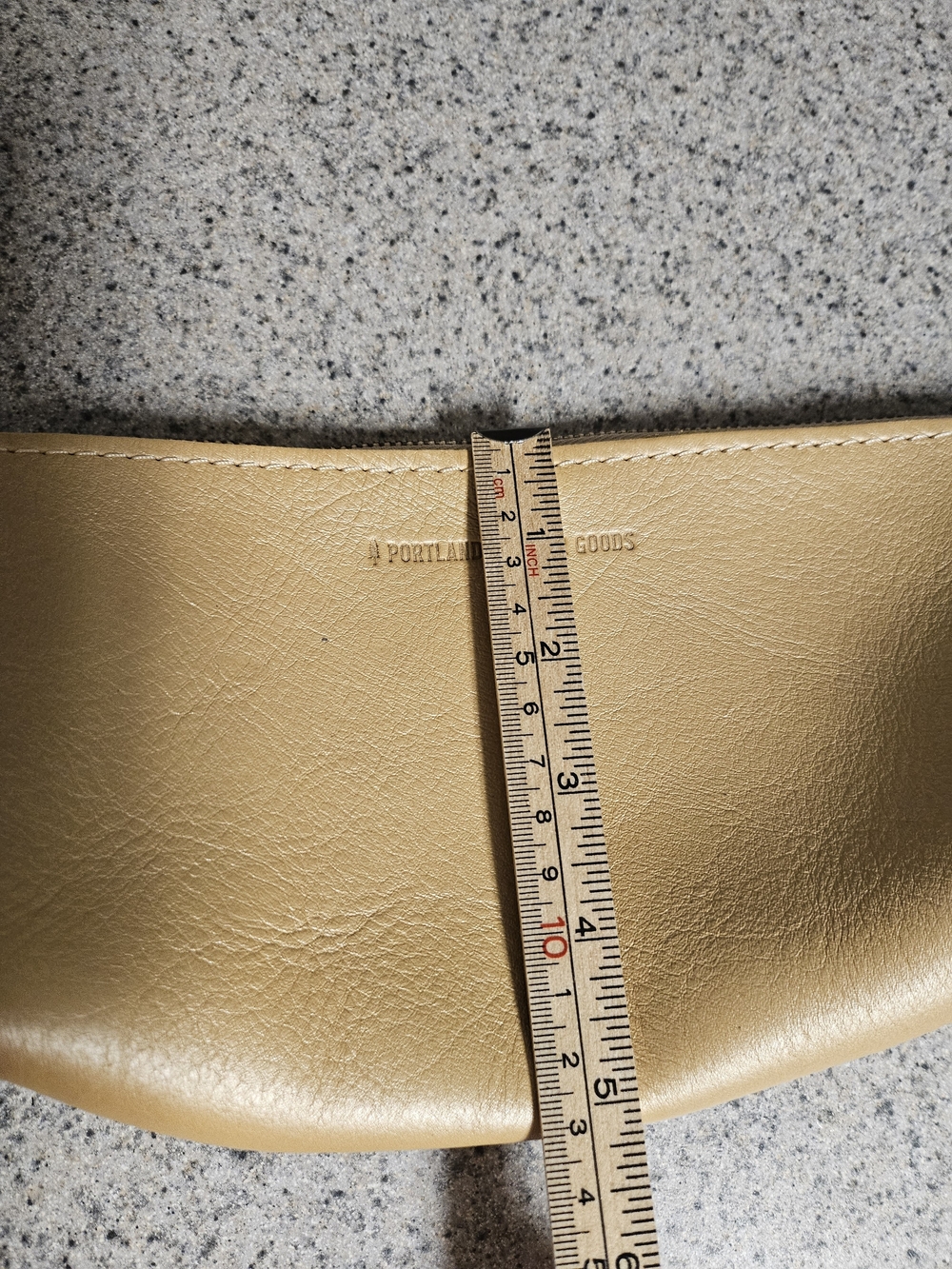 Portland Leather Tan Leather Cosmetic Pouch - Picture 9 of 9